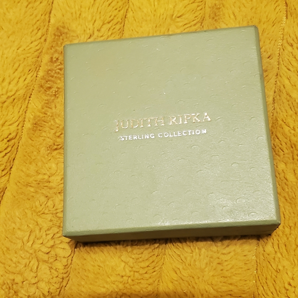 Sterling Silver Judith Ripka Heart Pendant Braided Rope Necklace